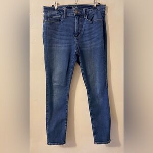 a.n.a Women's Dark Blue High Rise Ankle Skinny Jeans